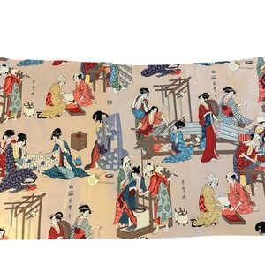 Alexander Henry Osaiho Sewing Japanese Geisha Fabric Remnant 44x18.5